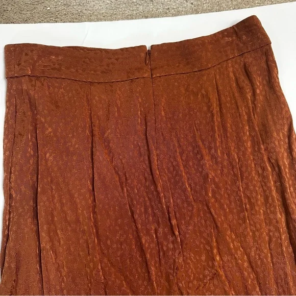 Madewell Rust Burnt Orange Jacquard Maxi Skirt Women’s Size 4 High Waist Long - Picture 7 of 14